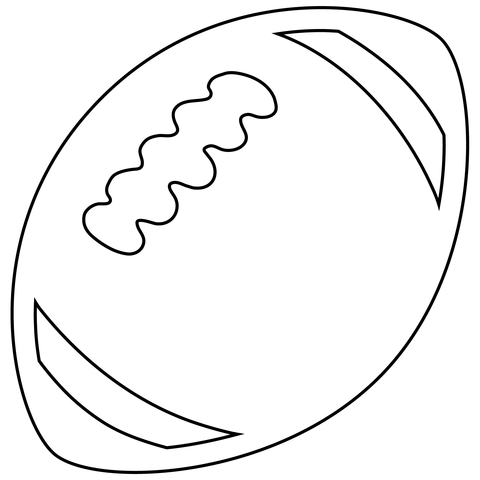 American Football Ball Emoji Coloring Page